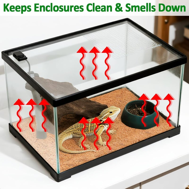 Halatool 18″×36″ Reptile Carpet for 20-40 Gallon Reptile Tank, Coconut Fiber Mat Thicken Terrarium Bedding Liner for Lizard Bearded Dragons Turtles Snake Leopard Gecko - Image 5